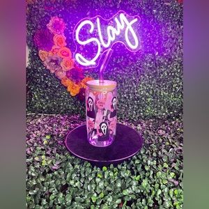 Handcrafted Scream Glass Tumbler